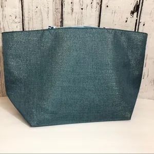 Yankee Candle Tote Bag Women's M Blue Metallic Sparkly Shoulder Bag Travel Beach thumbnail 7