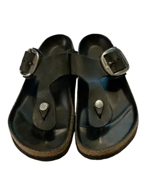 NWOT Birkenstock Gizeh Big Buckle Black Thong Sandal Size 9 (EU 40) thumbnail 2