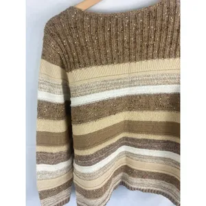 Liz Claiborne Mixed Stripe Knit Sweater Size Large thumbnail 5