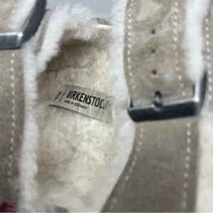 BIRKENSTOCK Arizona Shearling in Iron grey & Natural sz 36 L 5 thumbnail 3
