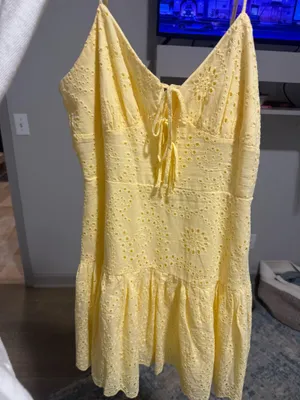 Yellow Mini Dress Size L thumbnail 4