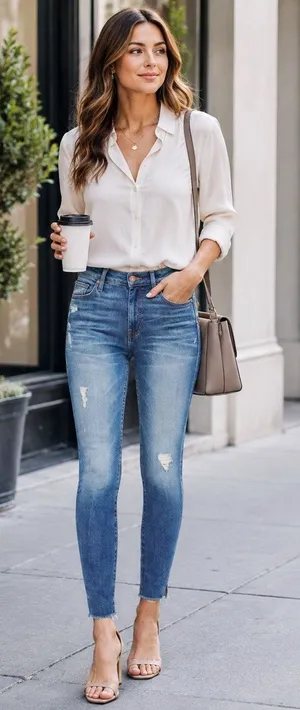 Mother The Vamp Fray Natural Born Trouble Skinny Jeans Size 24 thumbnail 1
