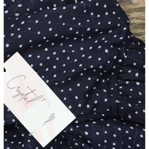 NWT Crystal Doll Short Sleeve Babydoll Dress Navy Blue / White XL thumbnail 8