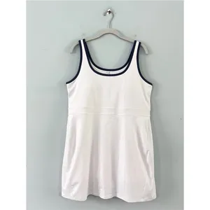 Fabletics Sporty Classic Built-In Short Dress White Collegiate Navy NWT Size XXL thumbnail 3