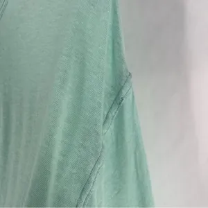 We The Free Sheer Aqua Mint‎ Green Linen Blend Relaxed Fit Dolman Henley Top thumbnail 5