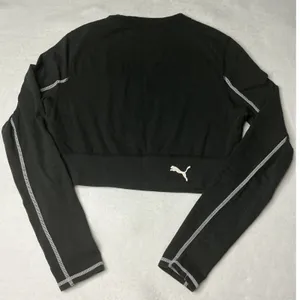 Puma‎ BMW M Motorsport Womens Crop Long Sleeve Top Black Medium thumbnail 2