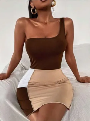 Brown mini dress size small Brown thumbnail 1