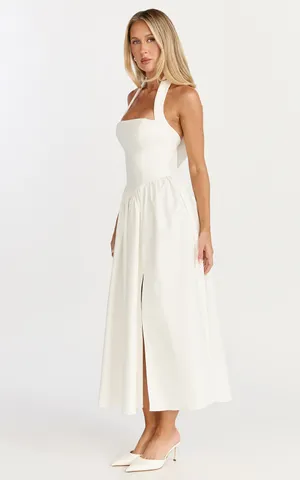 New Showpo Helda Midi Dress Halter Tie Neck Corset Panel Dress Size XS MSRP $139 thumbnail 2