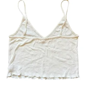 White Ribbed‎ Knit Cami Top Urban Outfitters size small thumbnail 2