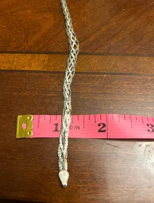 925 sterling silver braclet made in Italy 7.5 inch g42 4.86g thumbnail 1