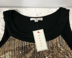 Mauve women’s gold & black sequined top 1x/2x read description thumbnail 3