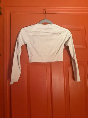 Long sleeve athletic crop top White Size XS thumbnail 2