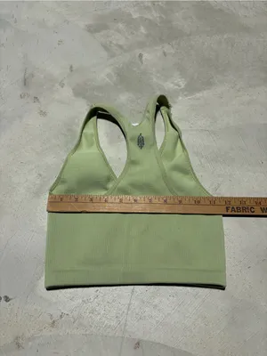 Free people movement FP movement Ribbed Racerback Crop tank top Green medium thumbnail 3
