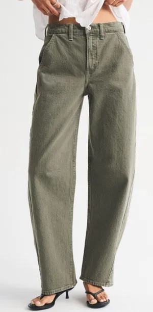 Abercrombie High Rise Barrel Jeans thumbnail 1