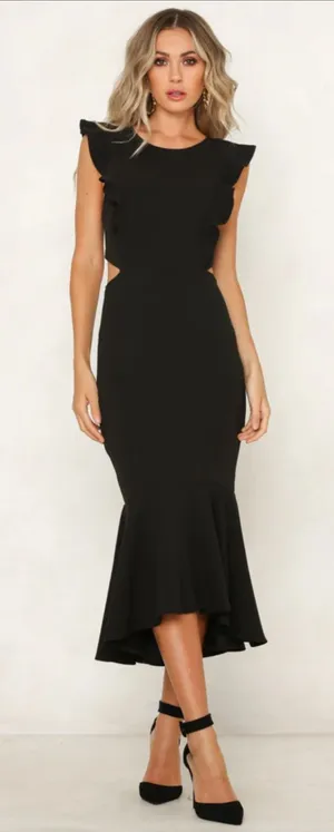 Hello Molly Only On Stage Midi Dress Black thumbnail 1