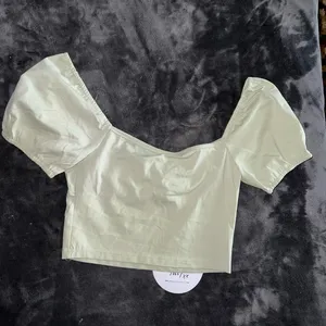 Princess Polly Kendall Crop Top in Sage Size 0 New with tag thumbnail 7