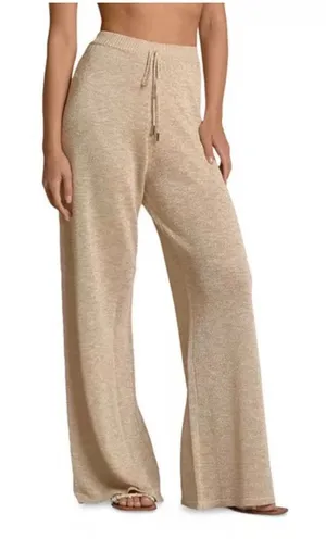ELAN Tan Beige Knit Coverup Swim Pants Sz M NEW NWT thumbnail 1