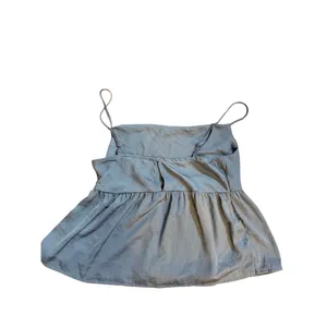 American Eagle Womens Solid Silky Cami‎ Tank Top in Blue Sz S thumbnail 2