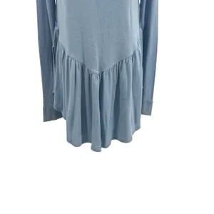 Free People We The Free Rose Petal Tee Shirt Long Sleeve‎ Blue Size Large thumbnail 6