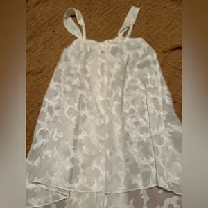 Victoria’s Secret Vintage 80s Gold Label Baby Doll Chemise Slip Mini Dress Cream thumbnail 5