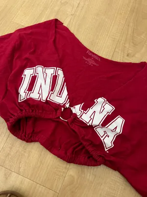 Snipped By Steph Indiana University Ring Crop Top thumbnail 2