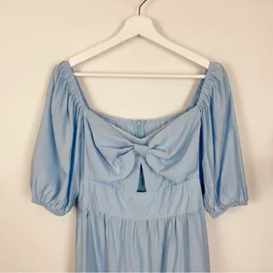 J.ING Blue Summer Casual Baby Doll Mini Dress Size Large thumbnail 4