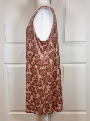 Candie’s Velvet Rose Mini Dress XL Blush Pink Burnout Floral Party Cocktail thumbnail 6