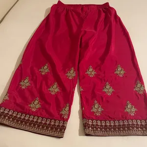 Red Raspberry Embroidered Wide thumbnail 1