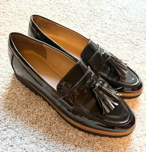 Franco Sarto Carolynn Platform Loafer black patent slip on shoes women size 10 thumbnail 1