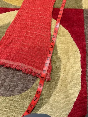 Zara Women Red Stretchy Tweed Style High Waisted Flare Pull On Pants 27” Inseam thumbnail 3