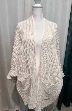 White Knitted Cardigan thumbnail 1
