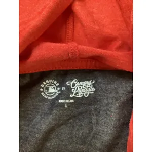 MLB Atlanta Braves Hoodie Campus Lifestyle Navy‎ Red Raglan Large NWT 2063 thumbnail 7