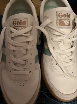 Women’s Gola Classics Viper Leather Sneaker white/evergreen thumbnail 1