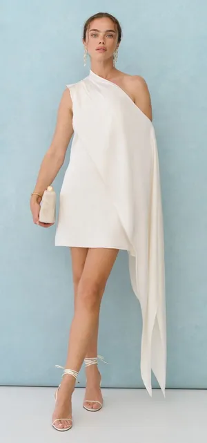NWT few moda Erin Dress size 4 ivory satin set o.p.t thumbnail 1