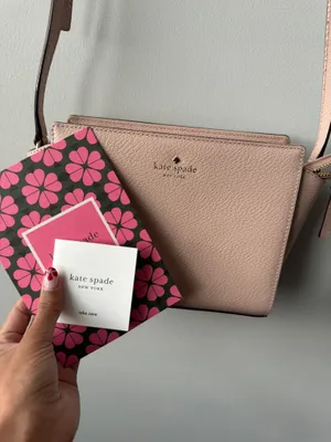 Kate Spade Light Pink Crossbody Bag Pebbled Leather Brand New thumbnail 2