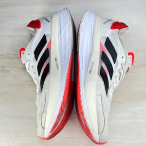Adidas Adizero Boston 10 Womens 9 Running Shoes White Solar Red FY4080 Sneaker thumbnail 7