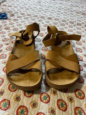 NWOT Fantasy Sandals 100% Leather Made in Greece Tan Size EU41/US 11 thumbnail 6
