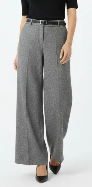 Talbots 100% Wool Black & Gray Thin Striped Trouser Pants 8 thumbnail 1