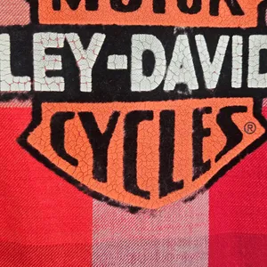 Harley-Davidson Red Plaid Flannel Eagle Graphic Button Down Shirt XL Unisex thumbnail 10