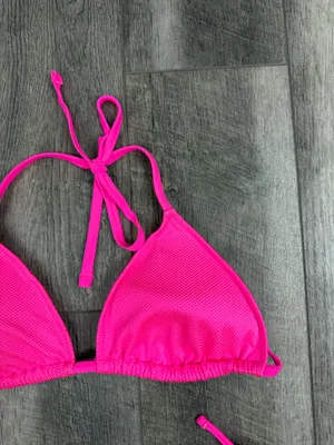 Aerie Hot Pink Textured Bikini Set thumbnail 4