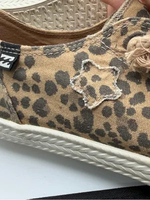 Billabong Marina Leopard Cheetah Sneakers Womens 8 Distressed Y2K Skate thumbnail 7
