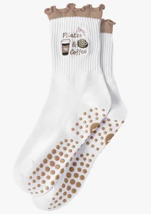 Pilates Grip Socks White thumbnail 1