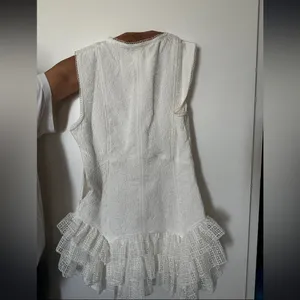 By Anthropologie sleeveless ruffle mini dress thumbnail 8