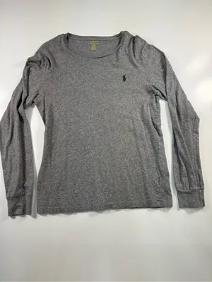 Polo by Ralph Lauren Heather Gray Long Sleeve Crew Tee thumbnail 2