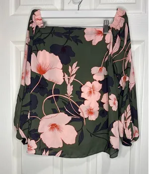 Bar III floral off the shoulder blouse Small thumbnail 1