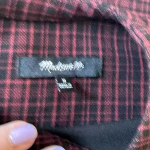Madewell Red Black Plaid Boxy Top Medium Cuffed Sleeves Heritage‎ Twee Academia thumbnail 5