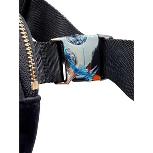 NEW Wantable Brushed Velvet Belt Bag Black thumbnail 6