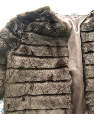 Faux Fur Jacket Brown Size L thumbnail 2