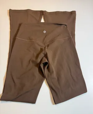 Lululemon Groove Super High Rise Flared Yoga‎ Pants French Press Brown Size 4 thumbnail 1
