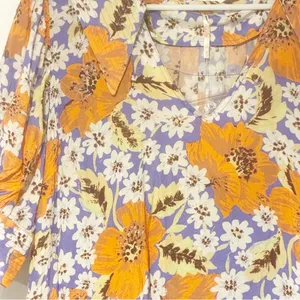 Free People Size Medium Sugar Crush Mini Dress Cobalt‎ Combo Floral thumbnail 4